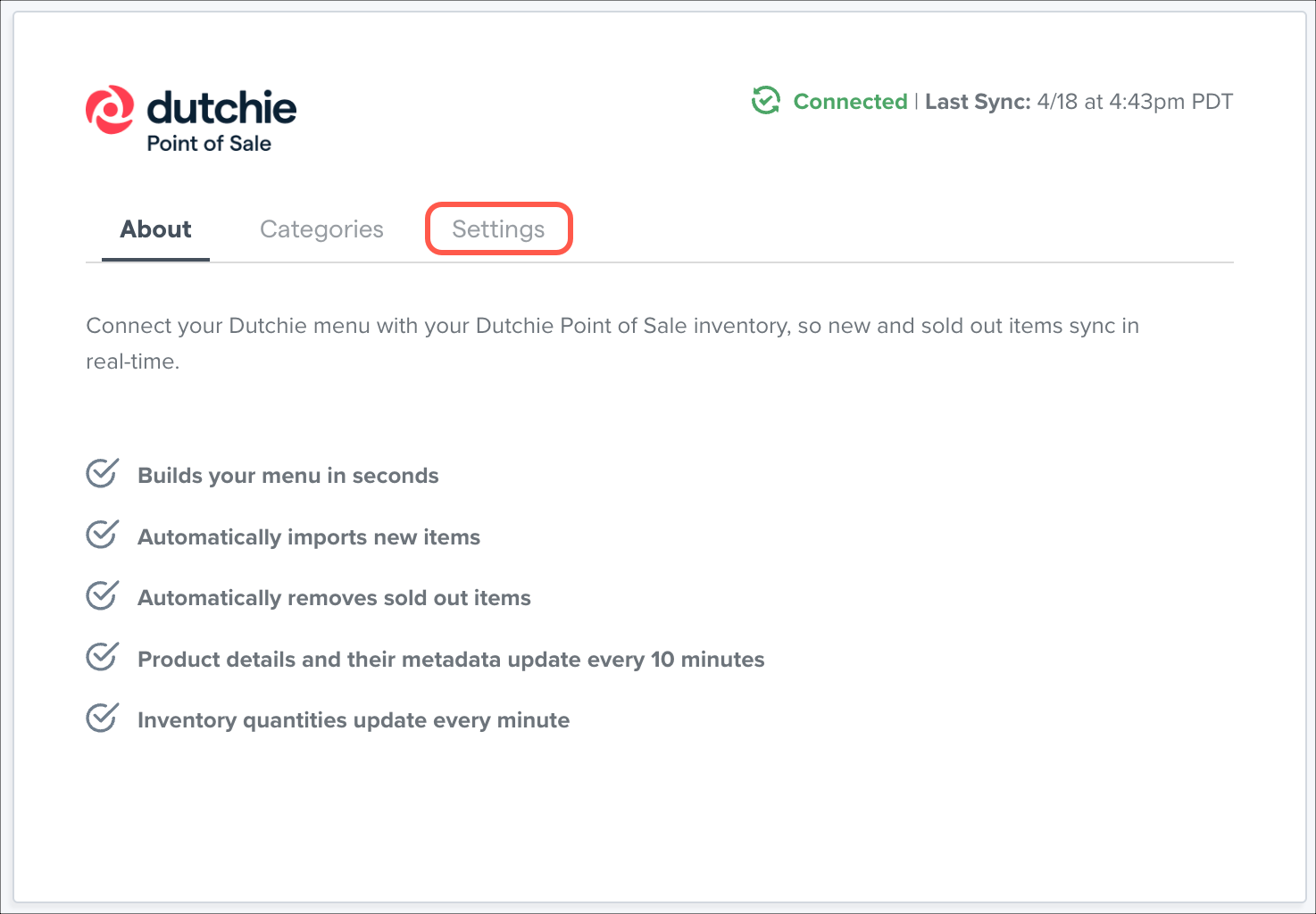 Dutchie POS Dutchie Display certificates of analysis on