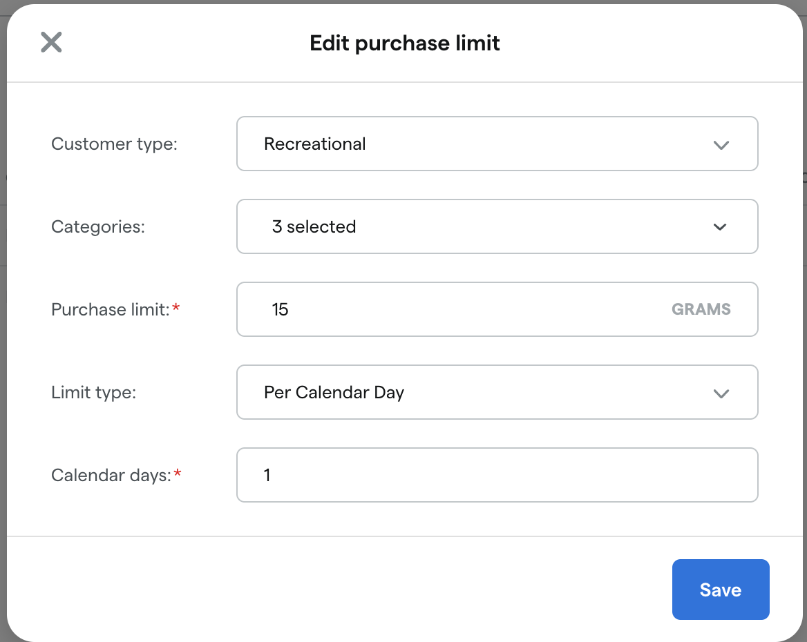 bo_settings_taxes and compliance_purchase limits_edit purchase limit OH per calendar day non-flower.png