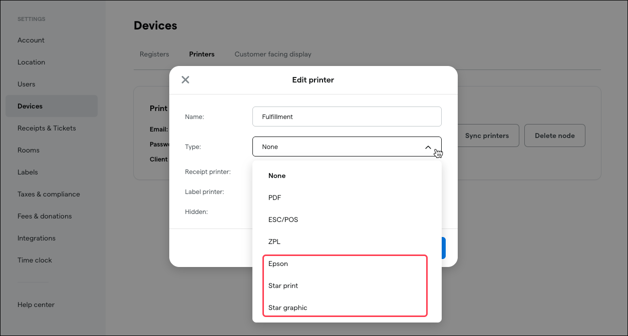 bo_settings_devices_printers_printer type epson start print star graphic.png