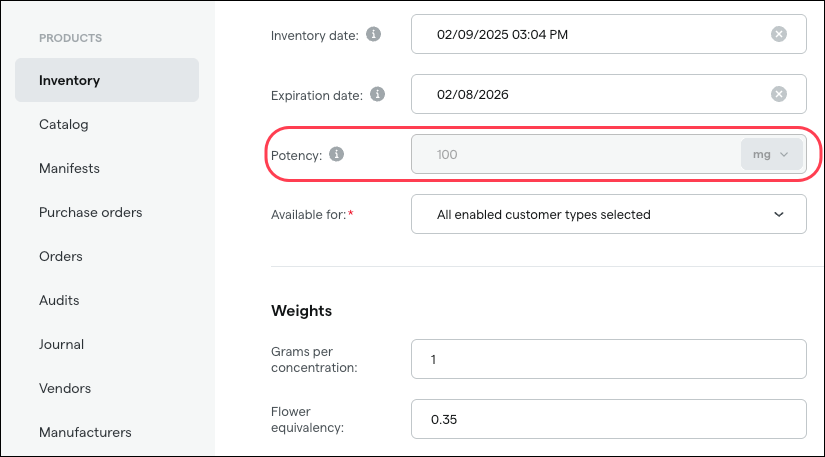 bo_products_inventory_package detail_potency field.png
