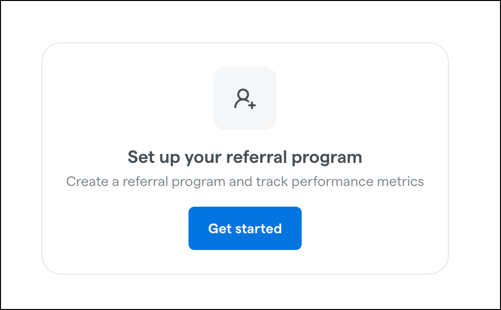 Set up your referral program prompt with button
