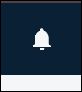 Notification bell icon on dark background